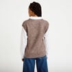 Pull chemise 2-en-1 taupe femme