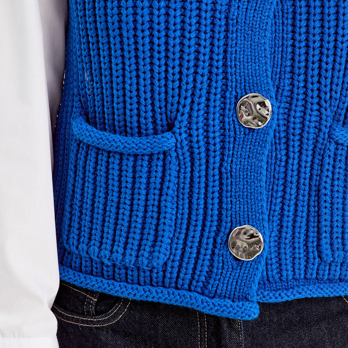 Gilet sans manches bleu electrique femme