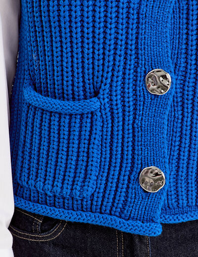 Gilet sans manches bleu electrique femme