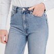 Jeans wide leg taille haute denim double stone femme