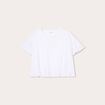 T-shirt ajouré effet boule blanc femme