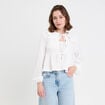Blouse ajustée manches longues ecru femme