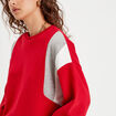 Sweat manches longues rouge femme