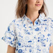 Chemise manches courtes bleu roi femme