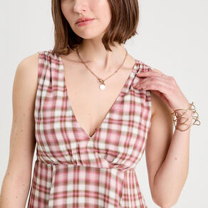 robe trapeze sans manches rose femme Robe trapèze sans manches rose femme