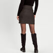 Jupe droite taille haute noir femme