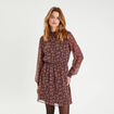 Robe évasée taille smockée rose femme