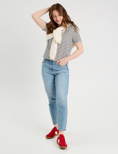 T-shirt manches courtes blanc femme