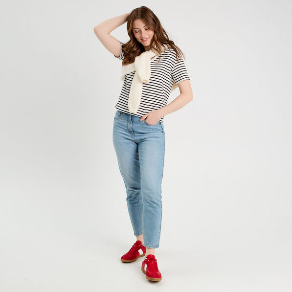 T-shirt manches courtes blanc femme