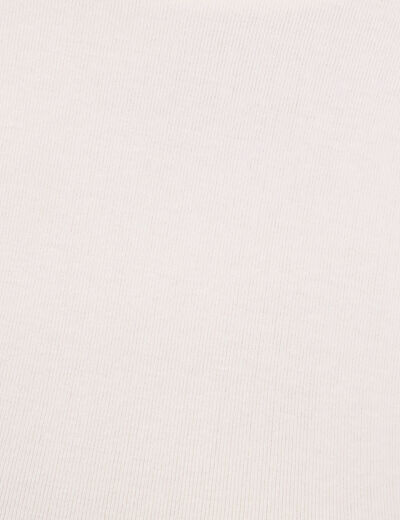 T-shirt manches longues cintré ecru femme