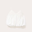 Blouse cropped bretelles ecru femme