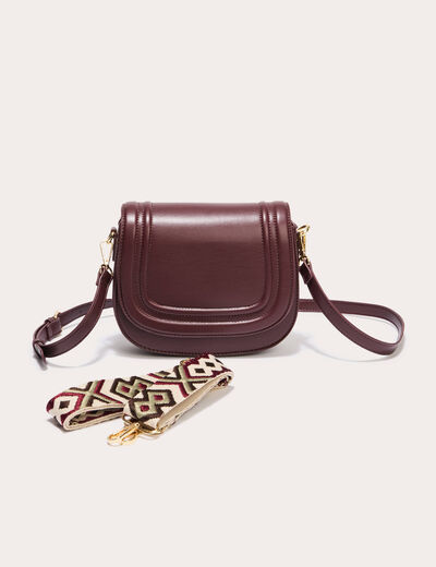 Sac arrondi bordeaux femme