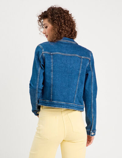 Veste en jean denim stone femme