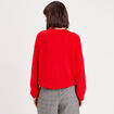 Pull manches longues rouge femme