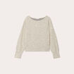 Sweat manches longues ecru femme