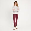 Jeans slim 5 poches violet fonc&eacute; femme