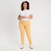 Jeans slim 5 poches jaune clair femme
