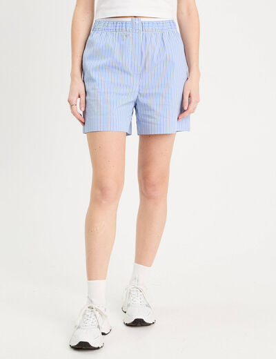 Short ajusté ecru femme