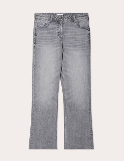 Jeans flare 7/8ème denim gris femme