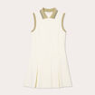Robe trap&egrave;ze sans manches ecru femme