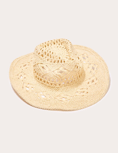 Chapeau d'été tressé sable femme