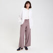 Pantalon large taille standard blanc femme