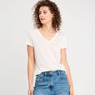 T-shirt noeuds dos ecru femme