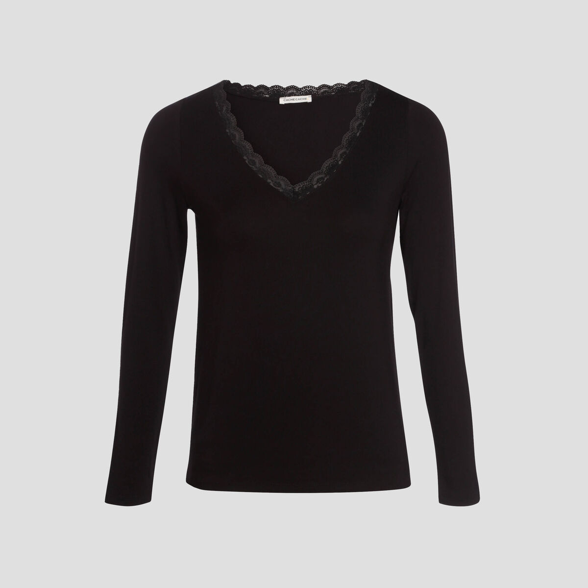 T-shirt manches longues noir femme