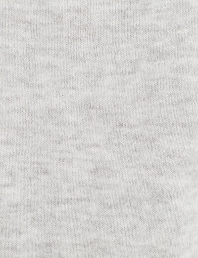 Pull 2-en-1 col en V gris clair femme