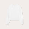 Blouse manches longues smockée ecru femme