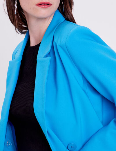 Veste blazer bleu femme