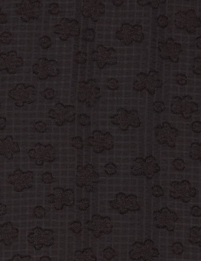 Robe droite manches courtes noir femme