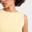 Débardeur cropped jaune clair femme