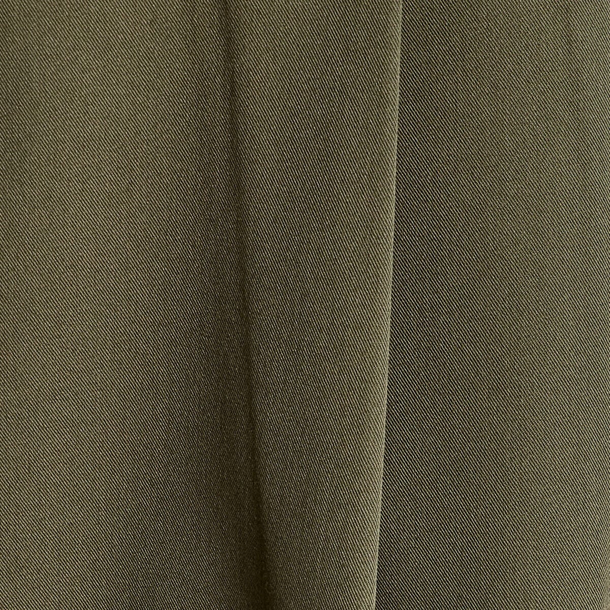 Pantalon large &agrave; pinces vert kaki femme