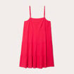 Robe évasée bretelles fines rose framboise femme