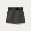 Jupe avec ceinture amovible gris femme