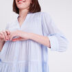 Blouse manches 3/4 beige femme
