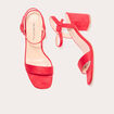 Sandales à talons rouge femme