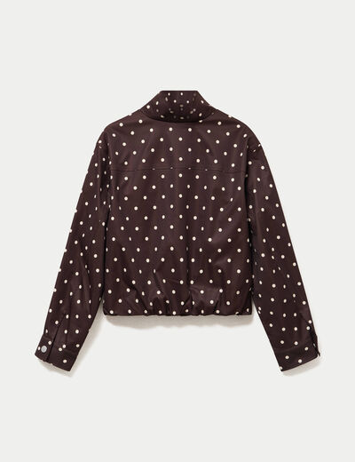 Veste oversize manches longues marron chocolat femme