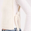 T-shirt pull sans manches 2-en-1 ecru femme