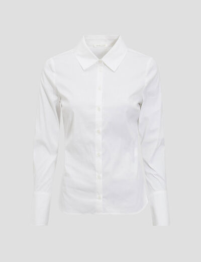 Chemise manches longues ecru femme