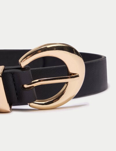 Ceinture fine noir femme