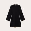 Robe manches longues col montant noir femme