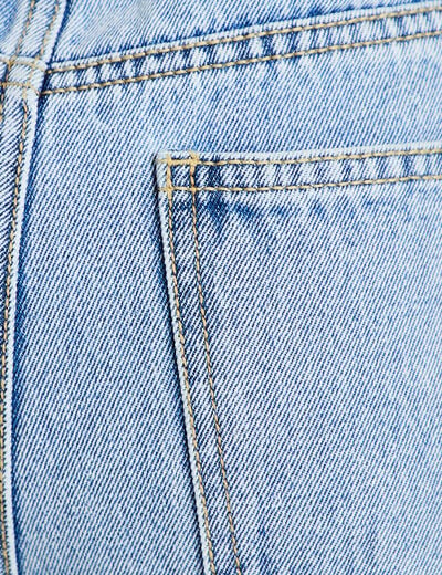 Short en jean avec broderie denim bleach femme