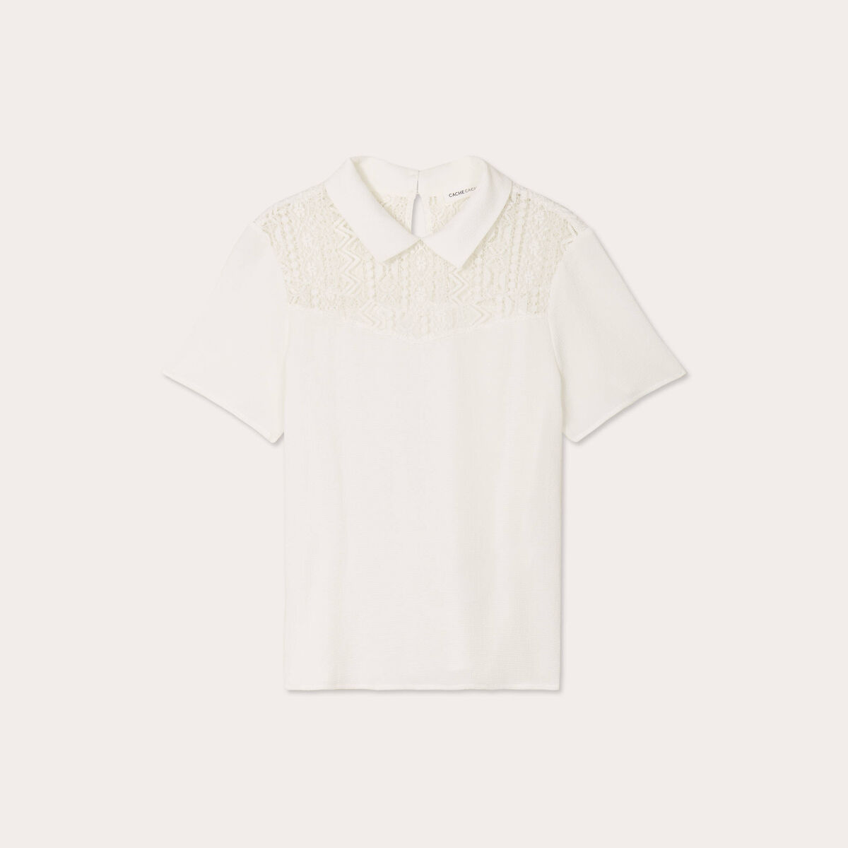 T-shirt manches courtes ecru femme