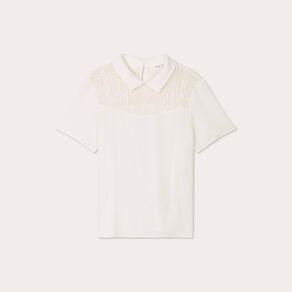 t shirt manches courtes ecru femme T-shirt manches courtes ecru femme