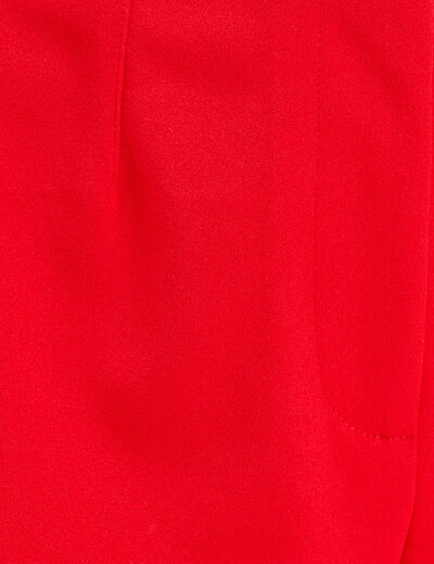 Pantalon large rouge femme
