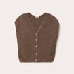 Gilet sans manches marron clair femme