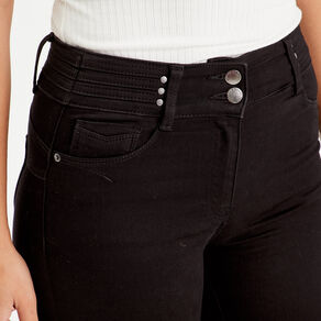 jeans skinny push up denim noir femme Jeans skinny push up denim noir femme