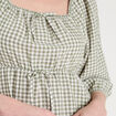 Blouse manches 3/4 vert kaki femme
